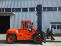 Chariot élévateur de fourche industrielle de 12 tonnes, avec changement latéral, dimensions de camion, chariot élévateur