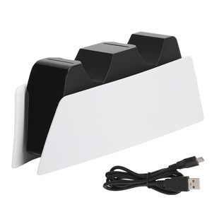 Dual Fast Charging Stand for Controller with USB Cable and Blue Light Bars - Product Image 5