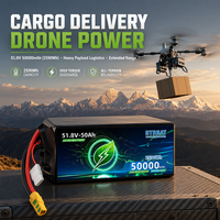Baterai Drone Semi-solid State LiNiMnCoO2 51.8V 14S 16000mAh-50000mAh 500 Siklus untuk Inspeksi Industri, Pengiriman, Pelatihan