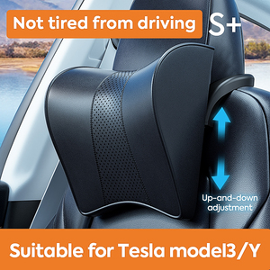 Coussin de nuque en mousse à mémoire de forme Tesla, réglable en hauteur |   Coussin de soutien de la nuque pour siège de voiture pour Tesla Model 3 Model Y Model X - Product Image 2