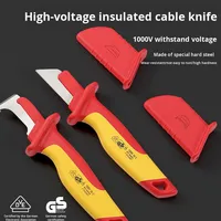 EXPLOIT 1000V Kit d'outils d'électricien en acier inoxydable isolé couteau ciseaux dénudeur de fil avec poignée de sécurité OEM