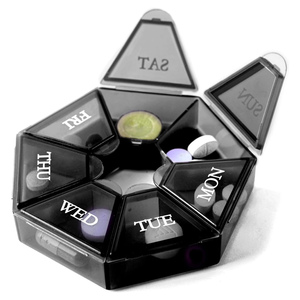 Boîte de rangement portable en plastique à 7 compartiments pour pilules, organiseur hebdomadaire, idéale pour le rangement de bijoux, personnalisable - Product Image 1