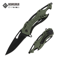 Couteau pliant multifonctionnel personnalisé avec logo, léger, manche en plastique texturé G10, couteau de poche tactique EDC, fournisseur en gros