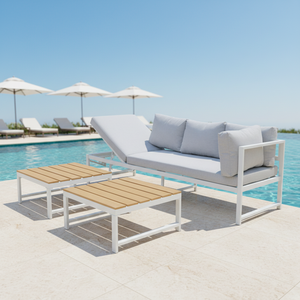 Yoho luxe moderne en <span class=keywords><strong>aluminium</strong></span> canapé <span class=keywords><strong>de</strong></span> <span class=keywords><strong>jardin</strong></span> ensemble nouveau mobilier d'extérieur pour <span class=keywords><strong>salon</strong></span> hôtel cour entrée chambre patio - Product Image 3