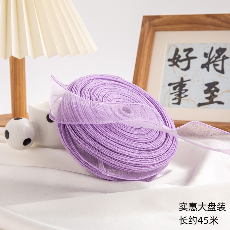 Violet clair 4cm * 40 yards grande plaque fil de queue de poisson