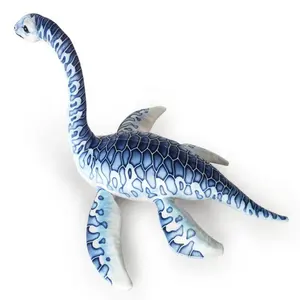 热卖毛绒恐龙毛绒玩具现实软蛇颈龙恐龙毛绒玩具