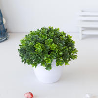 Pohon Bonsai plastik buatan Modern tahan lama, bunga pohon kantor kecil, ornamen pot taman rumah Natal