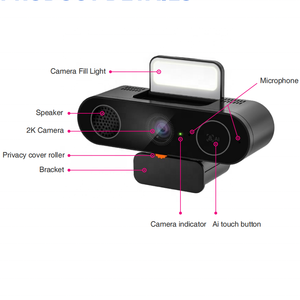 Webcam USB 1080p avec microphone, mini caméra <span class=keywords><strong>Web</strong></span> portable Plug and Play pour réunion en ligne, enseignement, ordinateur portable et ordinateur de bureau - Product Image 4