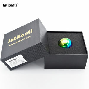 Pomo de Cambio de Marchas Automático de Titanio con Forma de Bola de Color Azul Quemado Arcoíris Jntitanti, 5/6 Velocidades para Automóviles, Vehículos, Camiones - Product Image 5