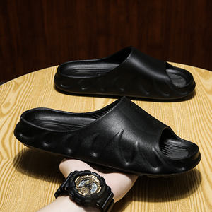 Mejor Venta de diseño LOGO clásico confort chanclas <span class=keywords><strong>hombre</strong></span> mullido casa dormitorio hogar interior baño toboganes zapatillas - Product Image 6