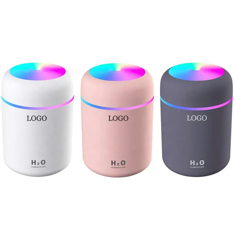 Hot Selling 300Ml Mini Ultrasone Luchtbevochtigers Aroma Etherische Olie Diffuser Voor Home Auto Usb Fogger Mist Maker Met led Lamp