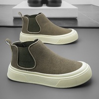 Chaussures décontractées à enfiler pour hommes, nouvelles baskets polyvalentes rehaussantes, semelle souple antidérapante, noires, tendance