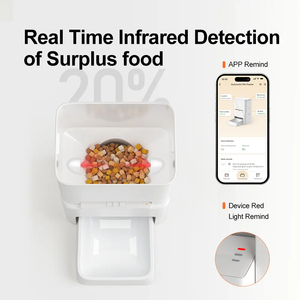 Nouveau produit : Distributeur de nourriture intelligent pour animaux de compagnie avec bouton de programmation, capacité de 6 L, distributeur automatique de nourriture, <span class=keywords><strong>alimentation</strong></span> à distance par Wi-Fi, distributeur intelligent pour chiens et chats - Product Image 2