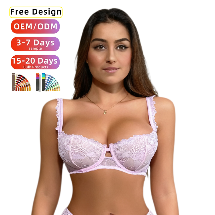 Custom Fashion Printed Women Bras Set