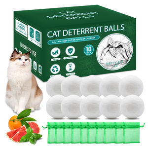 12 boules de répulsif pour chats à l'huile essentielle de menthe poivrée naturelle, pour protéger les meubles, les rideaux, les animaux domestiques, sans danger pour la famille - Product Image 1