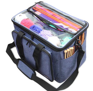 Large Space Wool Yarn <strong>Storage</strong> <strong>Knitting</strong> Crochet <strong>Storage</strong> Bag Tote Organizer - Product Image 1
