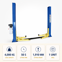 Elevador de Autos de 2 Postes, Elevador de Vehículos de Dos Lados con Liberación Manual, Elevador de Autos de 2 Postes con Certificación CE