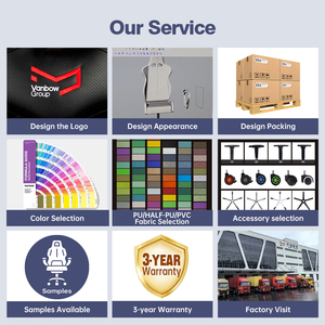 Vanbow Verstelbare Race-Stijl Computer Stoel Custom Logo Borduurwerk Schattige Meisjes Gaming Home Stoel Ergonomische Massage Functies - Product Image 6