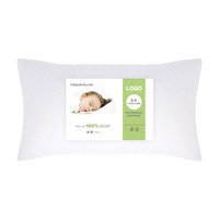 Oreiller pour enfants Pattex 13x18 pouces, doux, 100% coton, certifié OEKO-TEX, écologique, biologique, multifonctionnel, blanc nacré