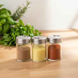 Saliera e Pepiera Ecologiche in Vetro da 3oz con Fori Regolabili per Dosare Sale da Tavola e Spezie - Product Image 2