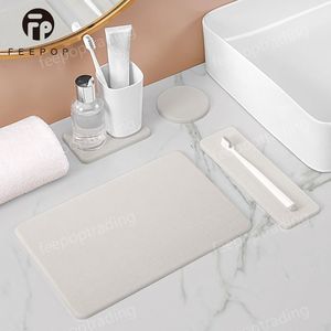Luxury Feepop Contemporary Home <strong>Accessories</strong> Set Eco-Friendly Rectangle Dish Drying Tray Soap Holder Self-Absorbent Diatomite ISO - Product Image 6