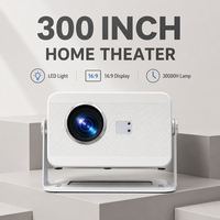 Mini projecteur LED portable 3D audio pour cinéma maison, WiFi 6, 4K, 1080p, extérieur, avec correction automatique de la distorsion trapézoïdale et mise au point automatique