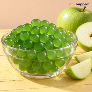 Perles de boba éclatantes à la pomme verte, pot de 3,2 kg, perles éclatantes de jus pour thé aux bulles, thé aux fruits, Halal, HACCP - Product Image 1