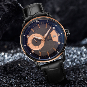 High Quality Men's Calendar Dial Mechanical Waterproof Genuine Leather Strap <b>Watch</b> - Product Image 1