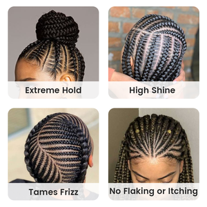 Gel de tressage vegan à tenue extrême d'arbre à thé de marque privée pour mèches de cheveux torsadés Cornrows Gel de tresse pour frisottis - Product Image 3