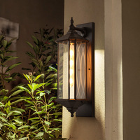 Applique murale extérieure de Style européen rétro chinois porte de couloir classique lampe à LED Base en aluminium jardin hôtels Villas carré