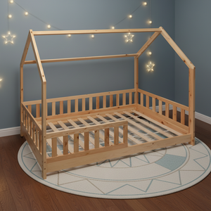 <span class=keywords><strong>Letto</strong></span> a Piattaforma <span class=keywords><strong>Montessori</strong></span> Moderno ed Ecologico in Legno di Pino Massiccio, Durevole, per Bambini e Bambine, con Dimensioni Personalizzabili - Product Image 6