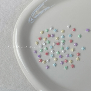Charmes pour ongles en résine <span class=keywords><strong>mini</strong></span>-étoiles colorées rose et bleu, style coréen, kawaii, couleurs <span class=keywords><strong>macaron</strong></span> 3D, étoiles brillantes pour la décoration des ongles - Product Image 2