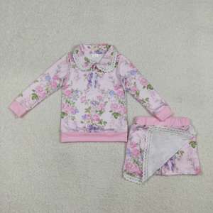 Conjuntos de Ropa de 2 Piezas para Niñas Pequeñas, Estilo Casual, Primavera-Otoño, Estampado Floral, Camiseta, Falda y Pantalones Cortos, Transpirables - Product Image 2