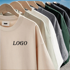300-400gsm Solid Knitted Luxury High Quality 100% Cotton Plus Size Men's T-Shirts Oversized Heavyweight Blank - Product Image 2