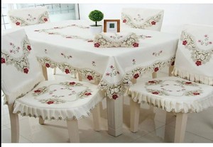 Mantel de <span class=keywords><strong>tela</strong></span> satinada Vintage de alta calidad, diseño de bordado de flores cuadradas hechas a mano <span class=keywords><strong>para</strong></span> uso doméstico - Product Image 6