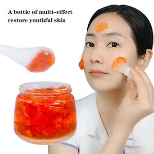 OEM Masque à la rose 160g Gel de nuit sans lavage Masque pour le visage Vegan Crème pour gelée endormie hydratante infusée à la vitamine C Crème aux pétales de rose - Product Image 5