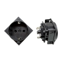 YUADON 16A 250V AC Europäische/Deutsche/Koreanische Kassettensteckdose mit Sicherheitstür Tischplatte Industriell ABS Messing