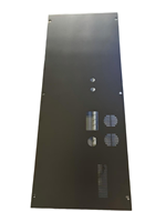Support d'affichage à niveaux en tôle noire thermolaquée sur mesure, fabrication CNC, pliage et poinçonnage, support d'étagère métallique