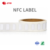 Anpassbarer Wasserdichter Anti-Metall NFC-Tag-Aufkleber 13,56MHz ISO14443A NTAG213/215/216 Bedruckbares Klebeetikett für Asset-Tracking