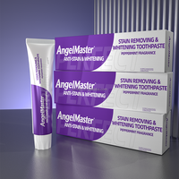 Vente en gros de dentifrice AngelMaster anti-taches et blanchissant 120g, rafraîchit l'haleine, nettoyage en profondeur, soin buccal, dentifrice