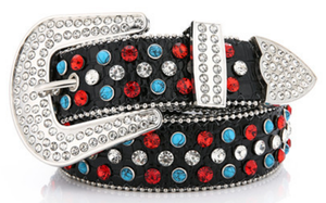 Nouvelle ceinture décorative femme strass mode Version coréenne plein diamant incrusté diamant PU large ceinture en cristal - Product Image 6