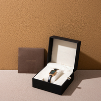 Boîte à montre de luxe personnalisée, style livre, emballage cadeau, insert en mousse floquée, logo en feuille d'or, Lionwrapack