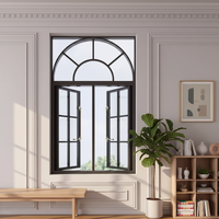 Ventanas Francesas Horizontales de Aleación de Aluminio de Alta Calidad, Estilo Retro, Insonorizadas, con Doble Vidrio Templado, para Exteriores y Baños