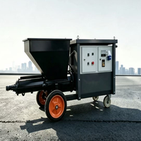 Machine à projeter le mortier de style allemand 7,5 kW, pulvérisateur de ciment et de plâtre 100 m²/h pour le plâtrage mural, le revêtement de mastic et la construction