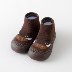 Chaussons-chaussettes antidérapants en <span class=keywords><strong>tricot</strong></span> pour bébés et tout-petits, chaussons pour bébés garçons avec chaussettes, chaussettes et chaussures pour nouveau-nés - Product Image 4