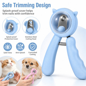 Cortauñas para Mascotas con Reducción de Salpicaduras para <span class=keywords><strong>Perros</strong></span> y Gatos, con Lima, Herramienta de Aseo de Seguridad con Cabeza Redonda - Product Image 3