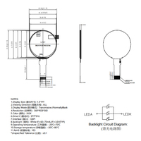 Écran LCD TFT IPS de 1,5 pouces, 360x360, rond, circulaire, interface SPI à 4 fils, rétroéclairage LED ST77916, panneau tactile à haute luminosité