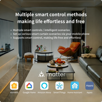 Moteur de rideau intelligent ReZ-TI compatible Matter et Thread, produits domotiques compatibles Apple Home, Tuya, Google Home, Alexa, SmartThings.