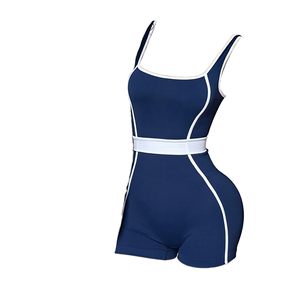 Nouvelle Combinaison de Sport Femme Sans Coutures Légère Respirante en Nylon/Spandex Extensible Séchage Rapide Dos Creux Effet Push-Up - Product Image 1