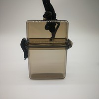 Coque de téléphone portable punk très tendance, boîte de rangement, boîte de plage, boîte à canettes de plage, étui transparent en plastique à suspendre au cou